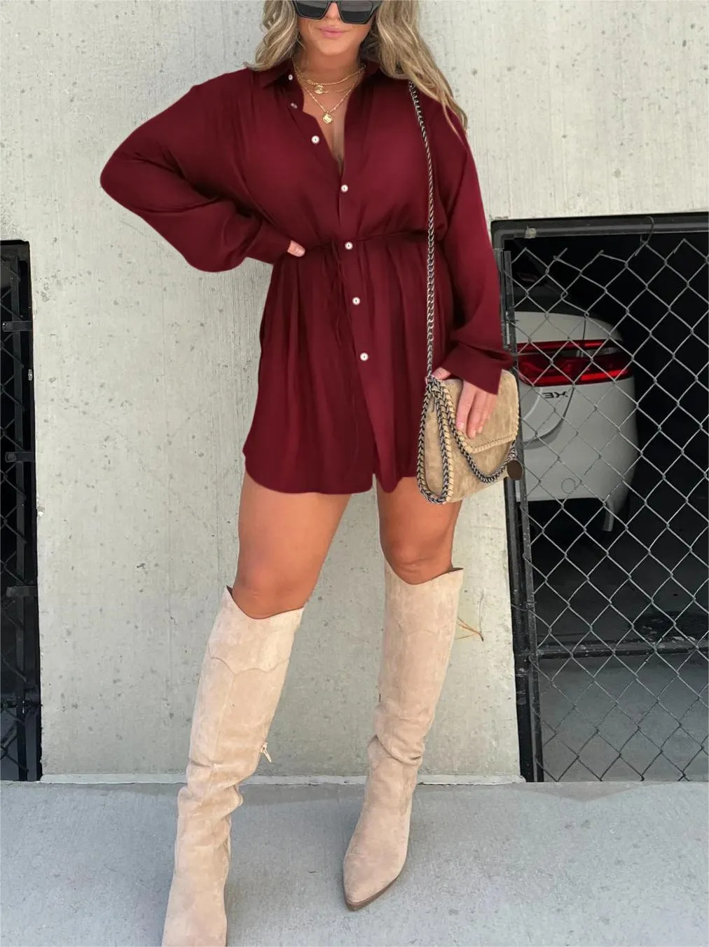 Luxa Mode | Trendy Satin Romper Dress - Luxa Mode
