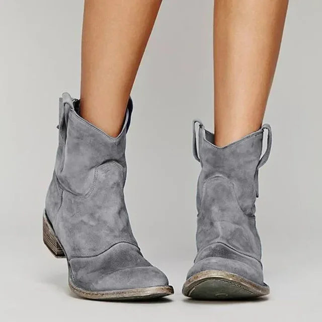 Luxa Mode | Vintage Cowboy Ankle Boots - Luxa Mode