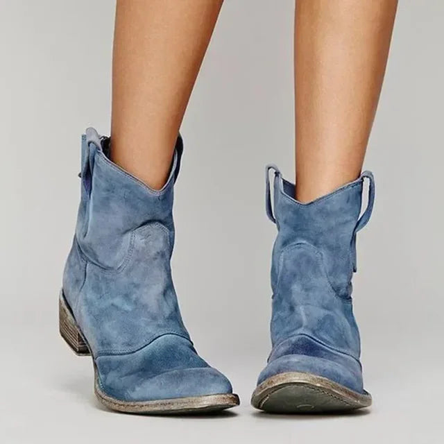 Luxa Mode | Vintage Cowboy Ankle Boots - Luxa Mode