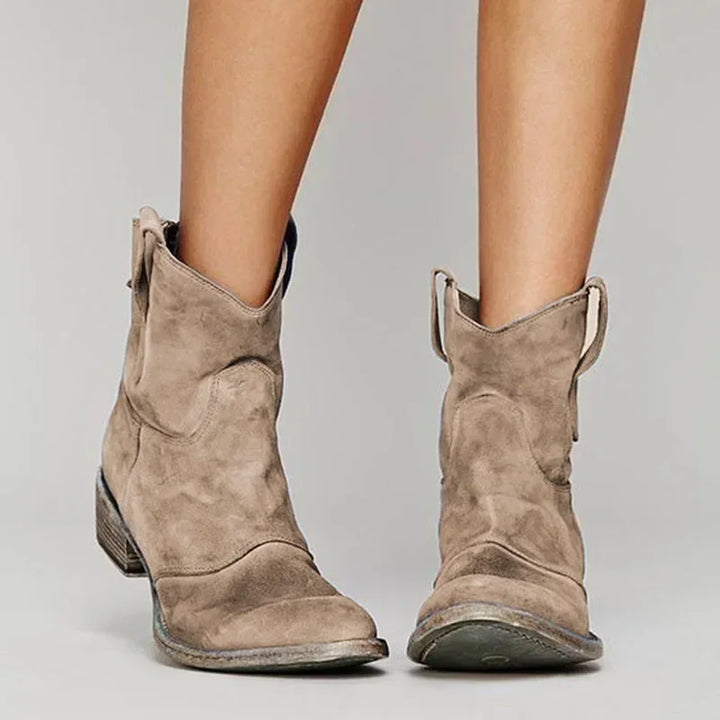 Luxa Mode | Vintage Cowboy Ankle Boots - Luxa Mode